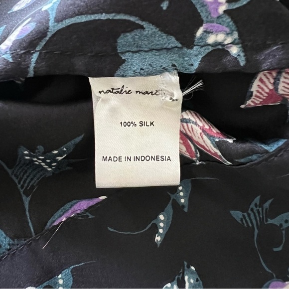 Natalie Martin Renata Blouse in Lotus Print Nero - Picture 15 of 16